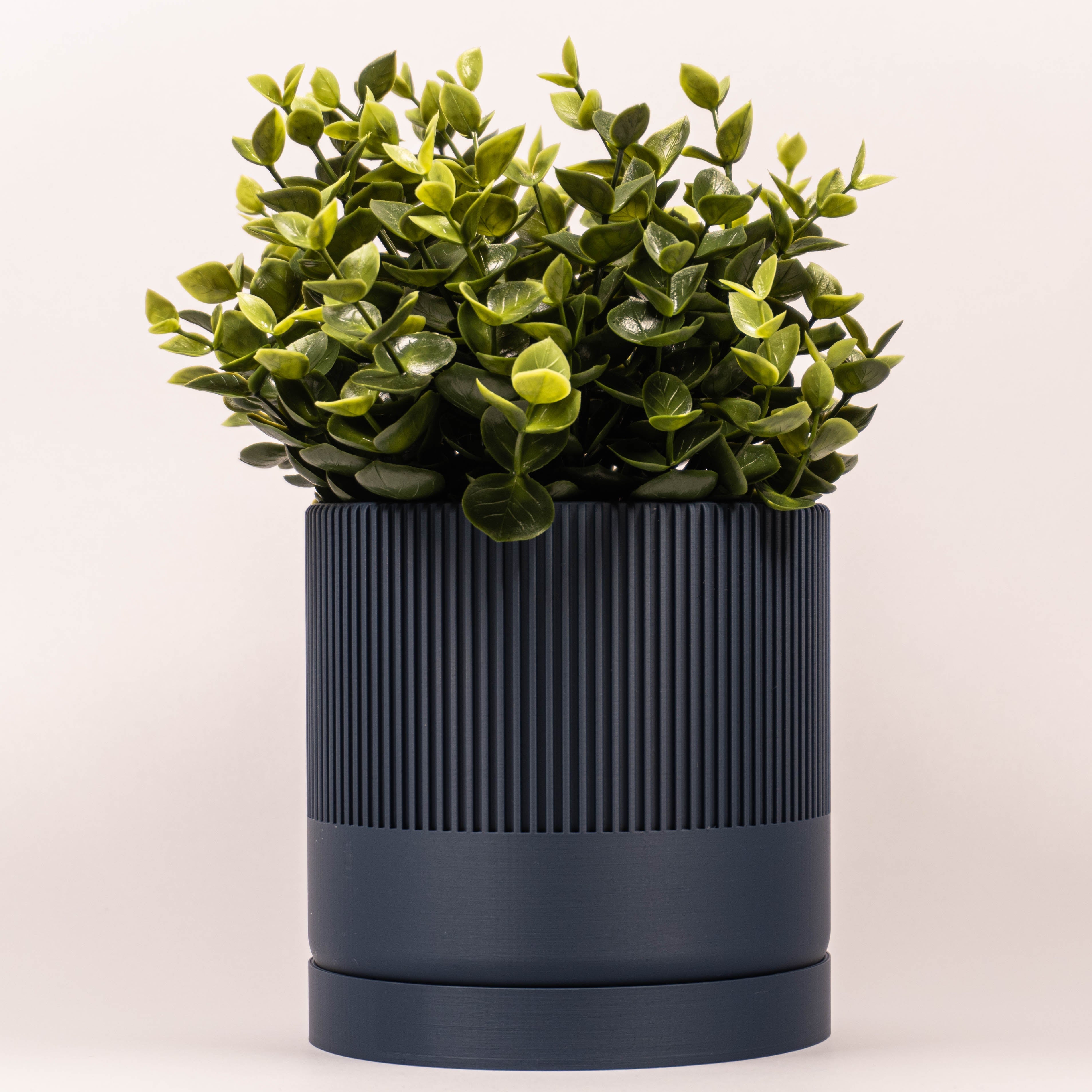 Blå Mundane Seedling urtepotteskjuler med plante